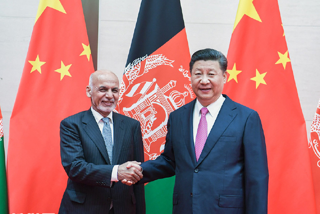  ارتقاء روابط افغانستان و چین با ملاقات رؤسای دو کشور در شهر چینگ دائو